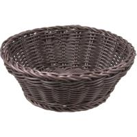 Cosy & Trendy Broodmand - donkerbruin - kunststof - rond - D20 x H8 cm - serveermand