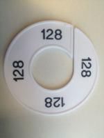 Maatring 9cm wit/zwart 128