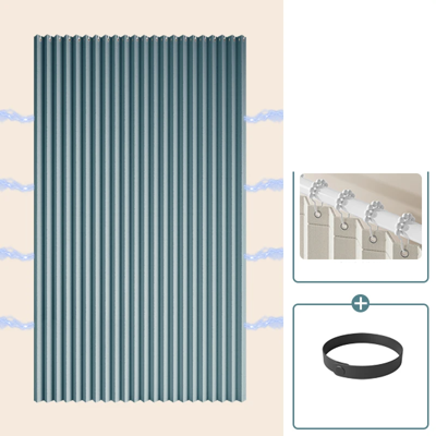 AquaFold Luxe - Opvouwbaar Douchegordijn met Accordeon Design