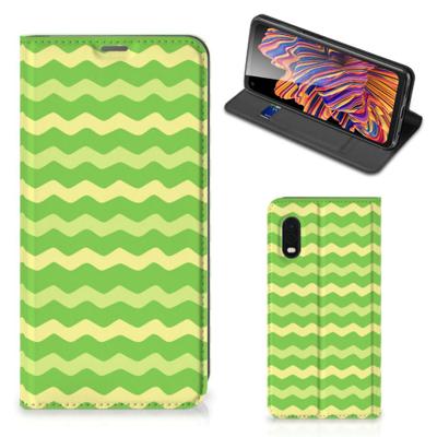 Samsung Xcover Pro | Hoesje met Magneet | Waves Green