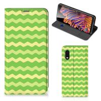 Samsung Xcover Pro | Hoesje met Magneet | Waves Green