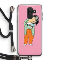 Visknuffel: Samsung Galaxy J8 (2018) Transparant Hoesje met koord