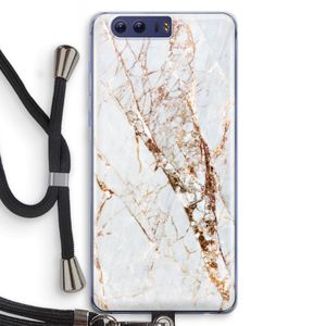 Goud marmer: Honor 9 Transparant Hoesje met koord
