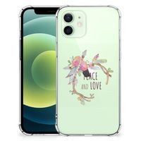 iPhone 12 Mini Stevig Bumper Hoesje Boho Text - thumbnail