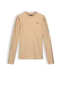 NoBell Meisjes shirt soft rib jersey - Kobus - Beige