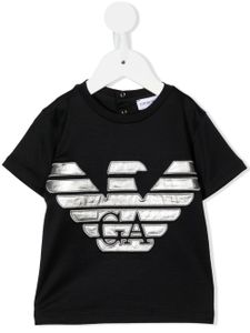 Emporio Armani Kids t-shirt à logo imprimé - Bleu