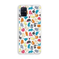 Kleurrijke katten: Galaxy A51 4G Transparant Hoesje