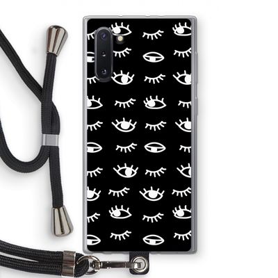 Eye pattern #3: Samsung Galaxy Note 10 Transparant Hoesje met koord
