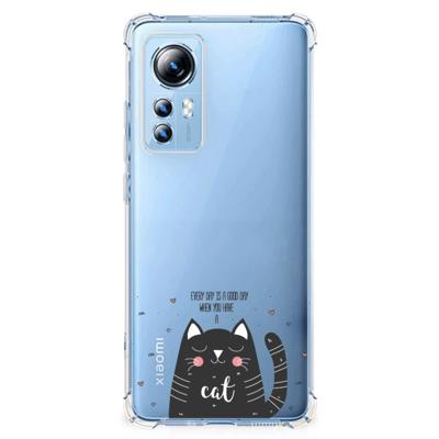 Xiaomi 12 Lite Stevig | Bumper Hoesje | Cat Good Day Xiaomi 12 Lite Stevig | Bumper Hoesje | Cat Good Day