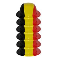 6x stuks supporters bolhoed vlag Belgie plastic