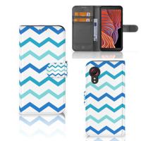 Samsung Galaxy Xcover 5 | Telefoon Hoesje | Zigzag Blauw