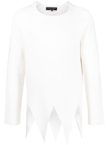 Comme des Garçons Homme Plus pull nervuré à design asymétrique - Blanc