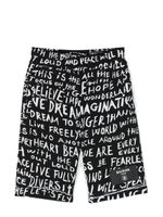 Balmain Kids short en coton à imprimé graphique - Noir - thumbnail