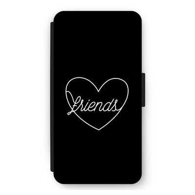 Friends heart black: iPhone 11 Flip Hoesje