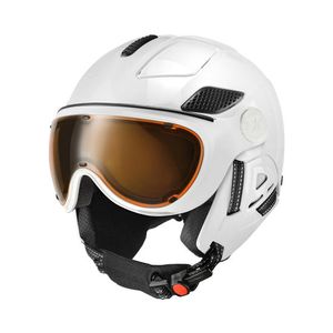 Skihelm Slokker raider pro - wit - meekleurend & polariserend vizier (☁/☀/❄)