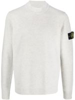 Stone Island pull en laine vierge à patch Compass - Gris - thumbnail