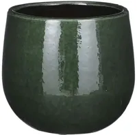 Mica Decorations bloempot Pablo 14x12cm donkergroen