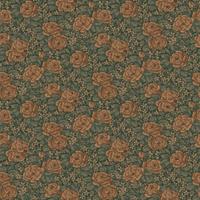 Dutch Wallcoverings Rosenlycka - Roses Green/Terra - Groen/Terra