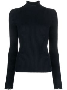 Chloé pull en laine à design nervuré - Bleu