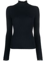 Chloé pull en laine à design nervuré - Bleu