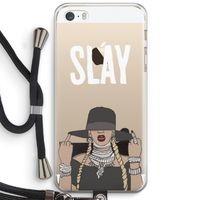 Slay All Day: iPhone 5 / 5S / SE Transparant Hoesje met koord