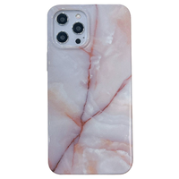 iPhone 12 Mini hoesje - Backcover - Softcase - Marmer - Marmerprint - TPU - Beige/Wit