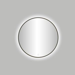 Best Design Badkamerspiegel Venetië Moya LED Verlichting 60x60 cm Rond Gunmetal