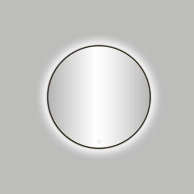 Best Design Badkamerspiegel Venetië Moya LED Verlichting 60x60 cm Rond Gunmetal