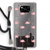 Anything Flamingoes: Xiaomi Poco X3 NFC Transparant Hoesje met koord