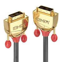 Lindy 36215 10m DVI-D DVI-D Goud, Grijs DVI kabel