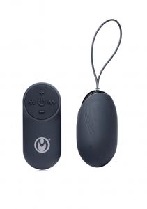 Thunder Egg 21X Silicone Vibrator with Remote Control - Black