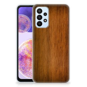 Samsung Galaxy A23 Bumper Hoesje Donker Hout