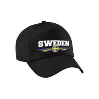 Zweden / Sweden landen pet / baseball cap zwart kinderen - thumbnail