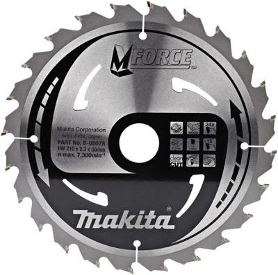 Makita Cirkelzaagblad voor Hout | Mforce | Ø 210mm Asgat 30mm 24T - B-08078