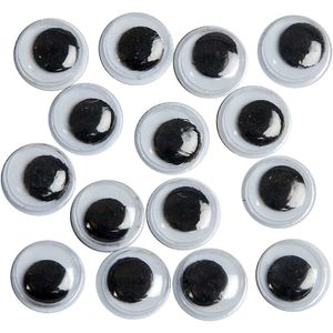 120x Wiebel oogjes/googly eyes 8 mm