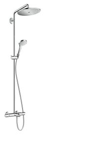 Hansgrohe Croma Select S opbouw regendouche met badthermostaat en 28cm hoofddouche chroom