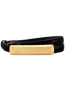 TOM FORD logo-engraved leather belt - Noir