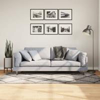 VidaXL Vloerkleed pamplona shaggy hoogpolig 100x200 cm beige antraciet