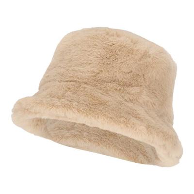 Sarlini Fluffy Teddy Hoed Bucket Hat Zand