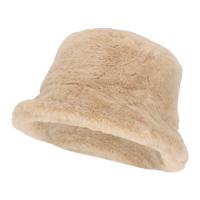 Sarlini Fluffy Teddy Hoed Bucket Hat Zand