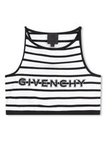 Givenchy Kids haut rayé à logo brodé - Noir