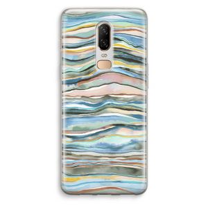 Watercolor Agate: OnePlus 6 Transparant Hoesje