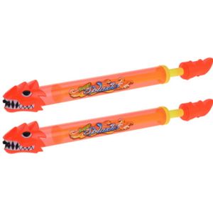 2x Waterpistool/waterpistolen draken waterspuit 51cm