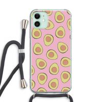 Dancing avocados: iPhone 11 Transparant Hoesje met koord