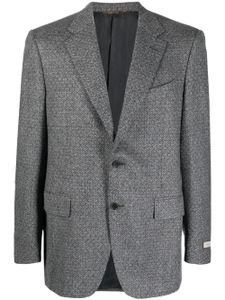 Canali blazer boutonné à motif de chevrons - Gris