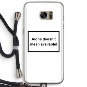 Alone: Samsung Galaxy S7 Edge Transparant Hoesje met koord