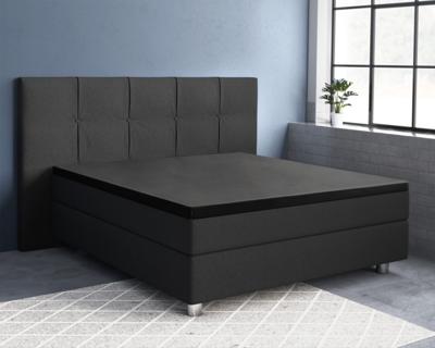 Primaviera Deluxe Topper Satijn Hoeslaken Zwart 180 x 220
