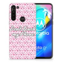 Motorola Moto G8 Power Silicone-hoesje Flowers Pink DTMP - thumbnail