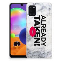 Samsung Galaxy A31 | Siliconen hoesje | met naam Already Taken White