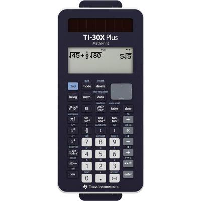 Texas Instruments TI-30X Plus MathPrint Schoolrekenmachine Zwart Aantal displayposities: 16 werkt op batterijen, werkt op zonne-energie